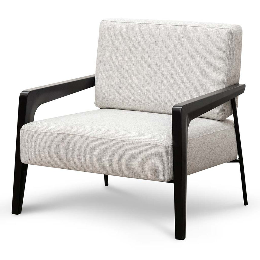 CLC8323-KSO Rustic Beige Fabric Armchair - Black Legs