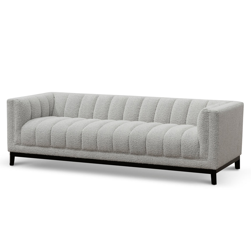 CLC6093-KSO 3 Seater Fabric Sofa- Light Texture Grey