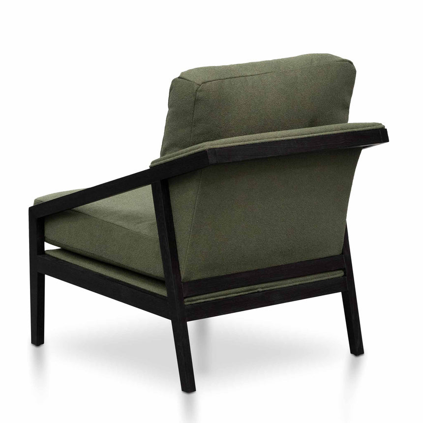 CLC6994-NI Green Fabric Lounge Chair - Black Frame