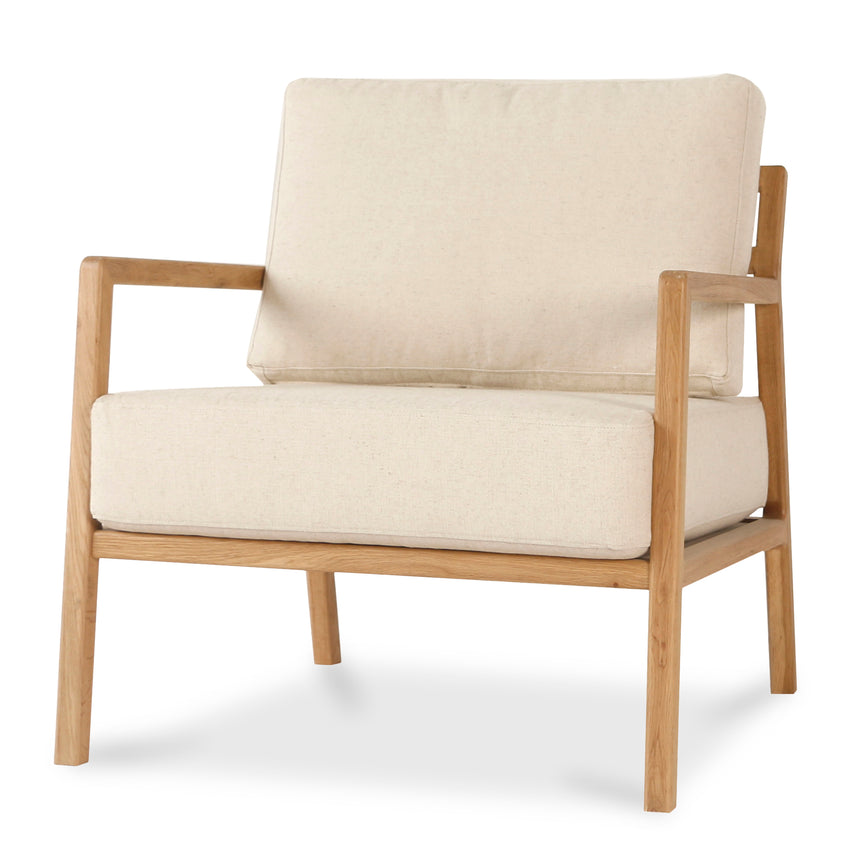 CLC8807-LJ Black Elm Armchair - Light Beige