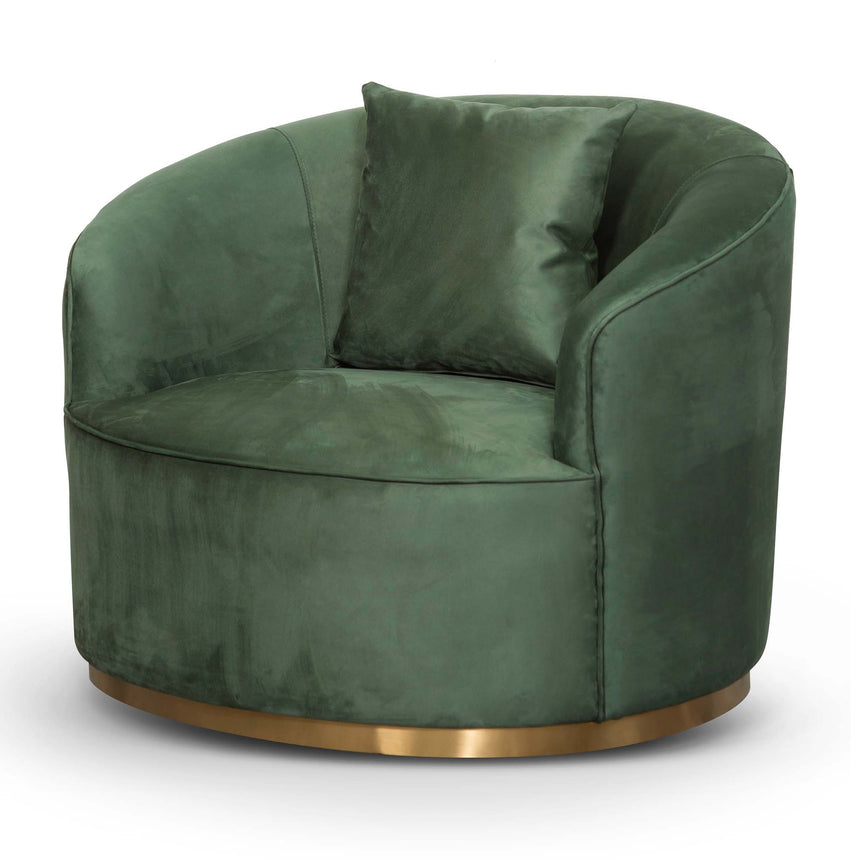 CDC2621-BS Occasional Chair In Black Velvet - Brushed Gold Base