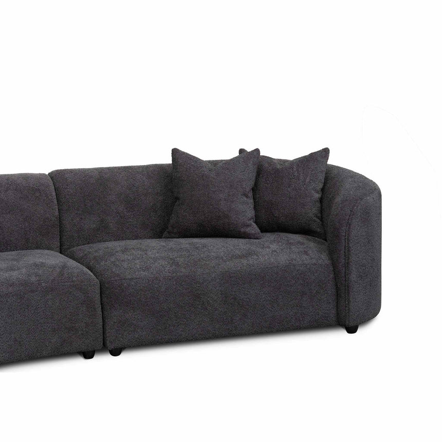 CLC8116-CA Left Chaise Sofa - Charcoal Fleece