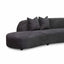 CLC8116-CA Left Chaise Sofa - Charcoal Fleece