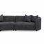 CLC8116-CA Left Chaise Sofa - Charcoal Fleece