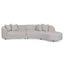 CLC8117-CA Right Chaise Sofa - Light Grey Fleece