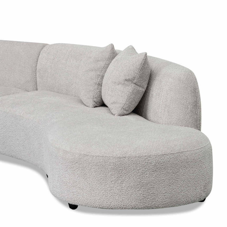 CLC8117-CA Right Chaise Sofa - Light Grey Fleece