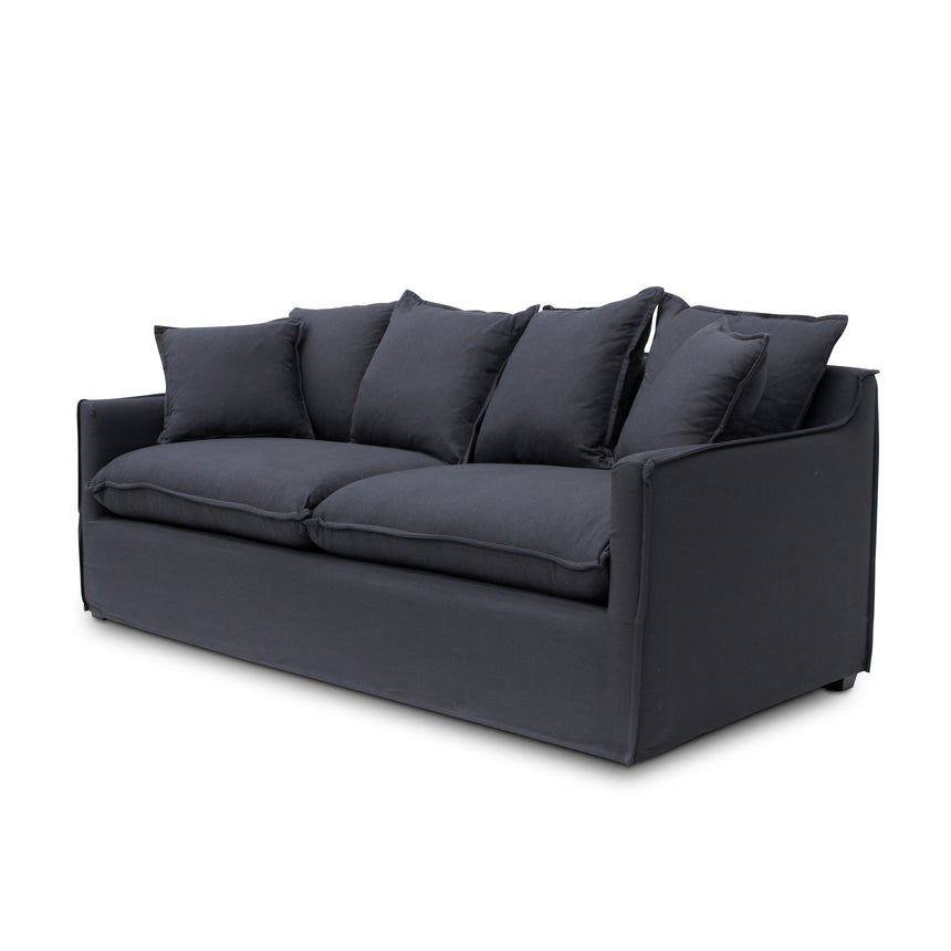 CLC8123-CA 3 Seater Fabric Sofa - Charcoal Linen - Last one