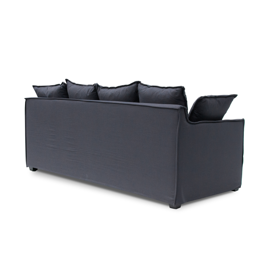 CLC8123-CA 3 Seater Fabric Sofa - Charcoal Linen - Last one