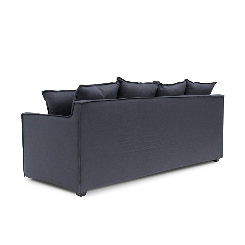 CLC8123-CA 3 Seater Fabric Sofa - Charcoal Linen - Last one