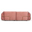 CLC8180-IG 3 Seater Sofa - Blush Pink Velvet With Brass Frame