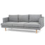 CLC6159 3 Seater Fabric Sofa - Graphite Grey - Natural Legs