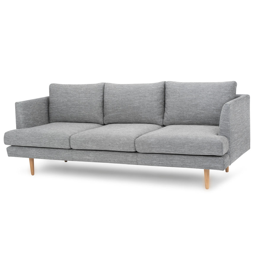 CLC6159 3 Seater Fabric Sofa - Graphite Grey - Natural Legs