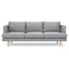 CLC6159 3 Seater Fabric Sofa - Graphite Grey - Natural Legs