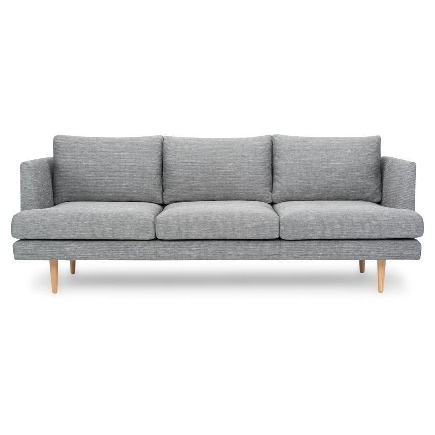 CLC6159 3 Seater Fabric Sofa - Graphite Grey - Natural Legs