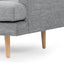 CLC6159 3 Seater Fabric Sofa - Graphite Grey - Natural Legs