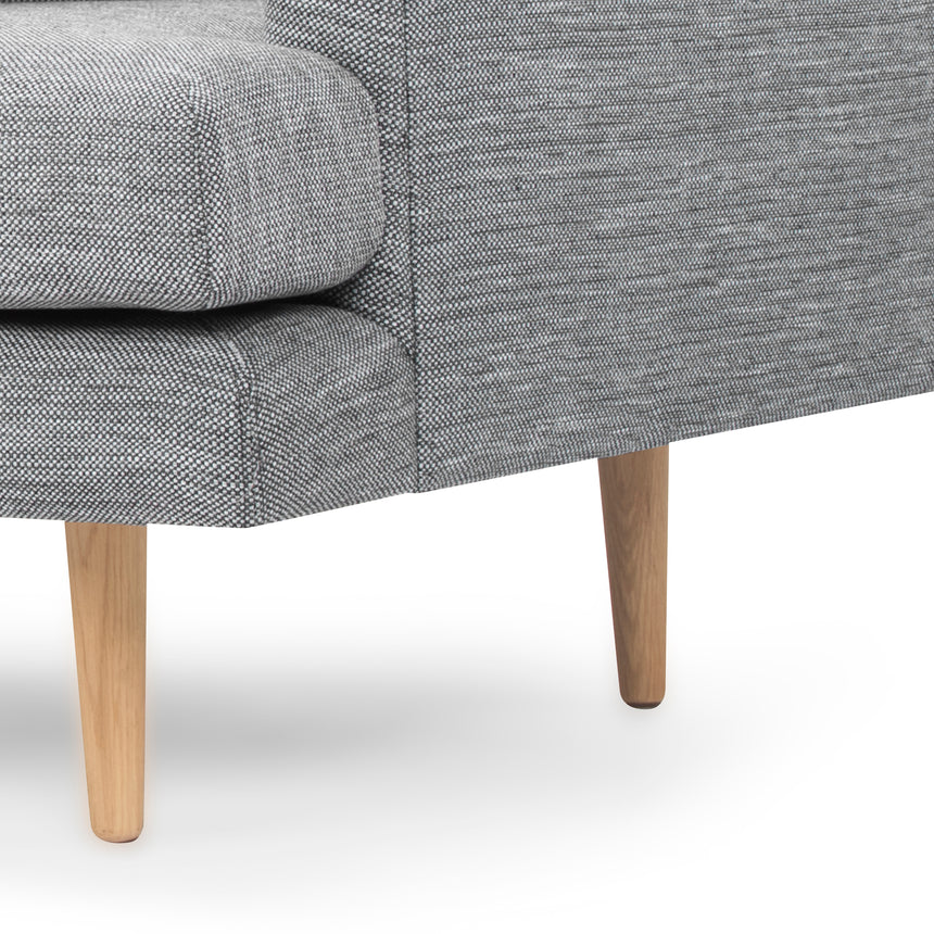 CLC6159 3 Seater Fabric Sofa - Graphite Grey - Natural Legs