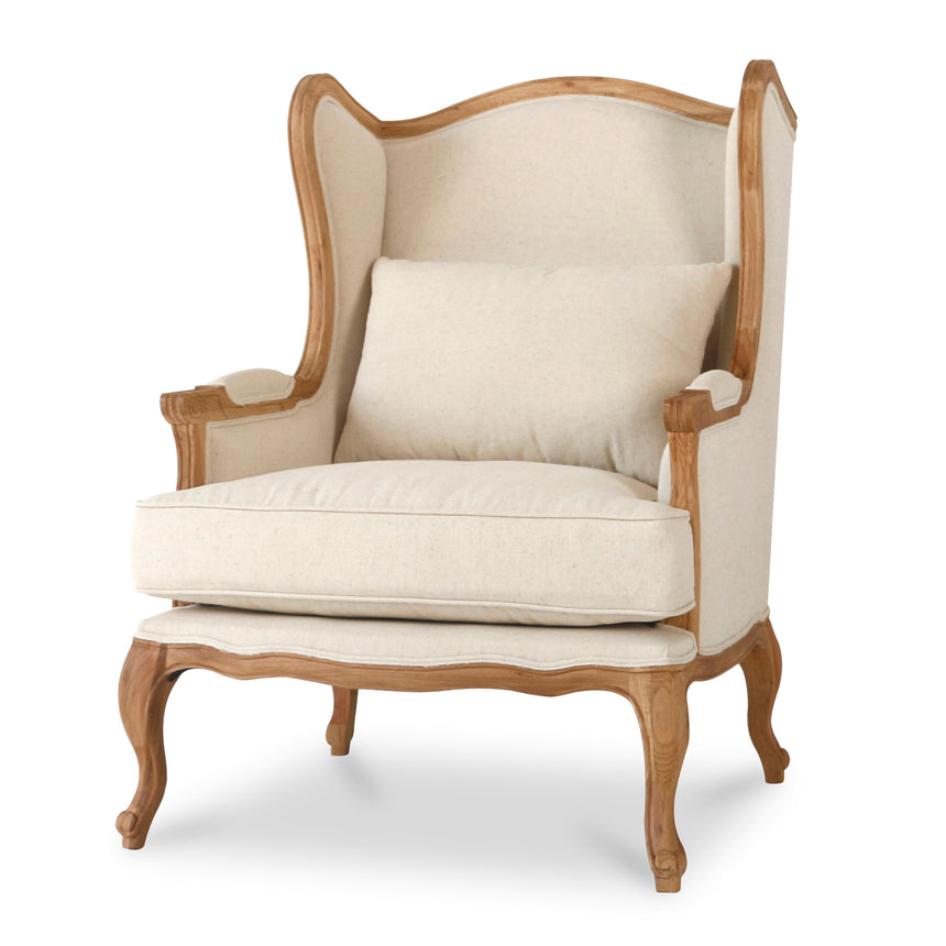 CLC8807-LJ Black Elm Armchair - Light Beige