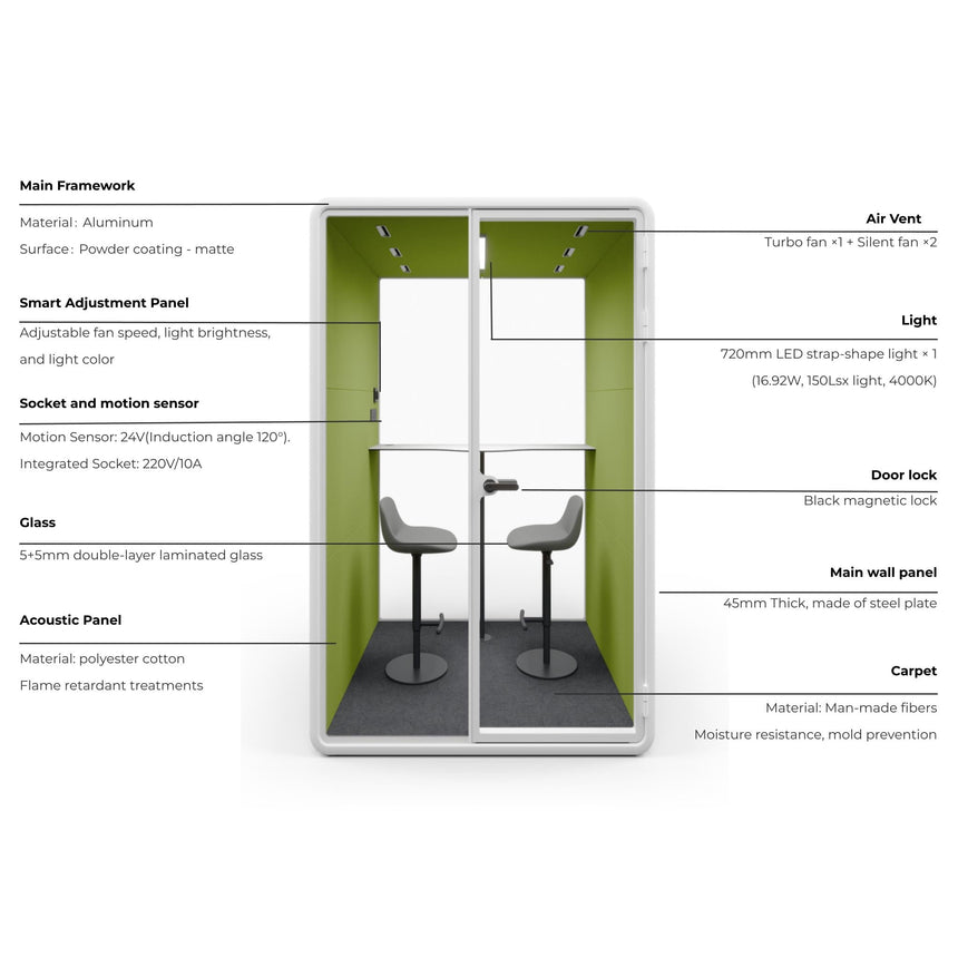 Evolve Medium Office Pod - White By Humble Office