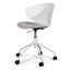 COC6507-LF White Office Chair - Light Grey Seat