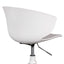 COC6507-LF White Office Chair - Light Grey Seat