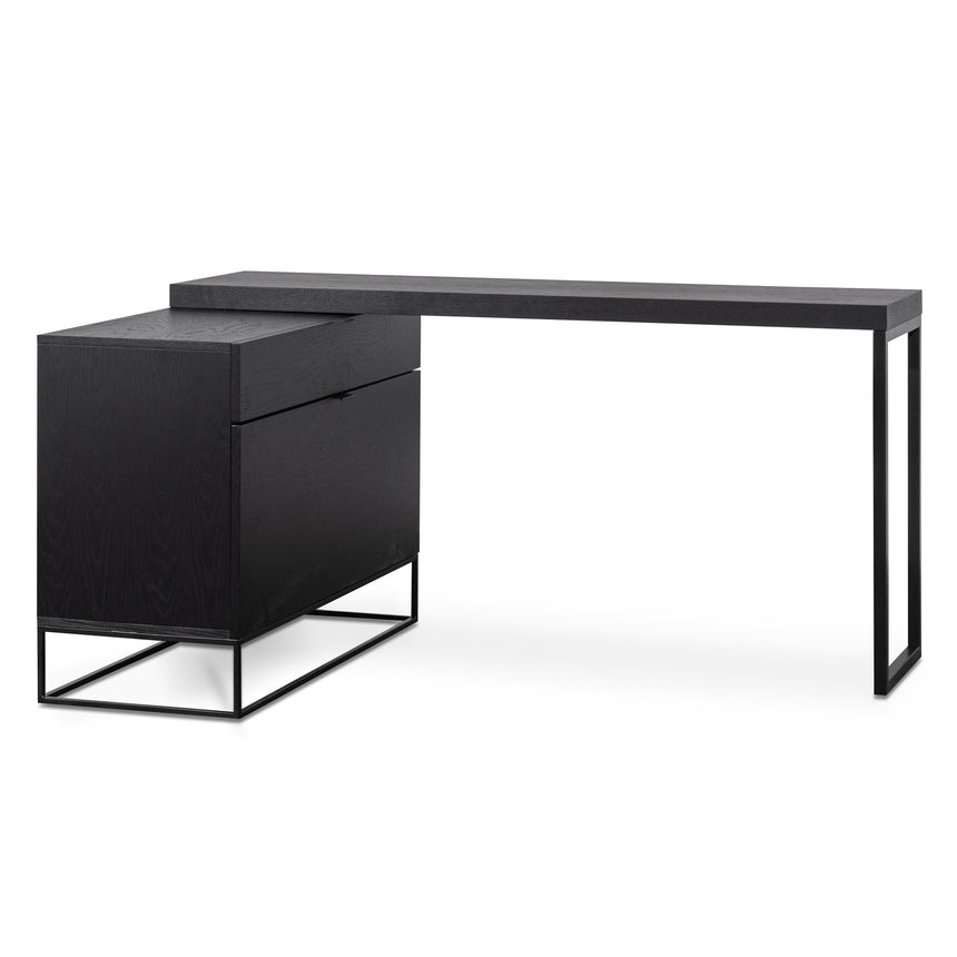 COT8663-NI 1.55m New Elm Home Office Desk - Full Black