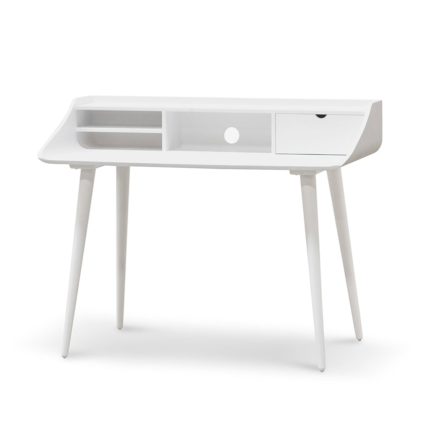 COF2589-BS 120cm Glass Home Office Desk - Brushed Gold Base