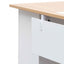 COT6541-SN 1 Seater Office Desk - Natural and White