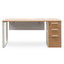 COT6541-SN 1 Seater Office Desk - Natural and White