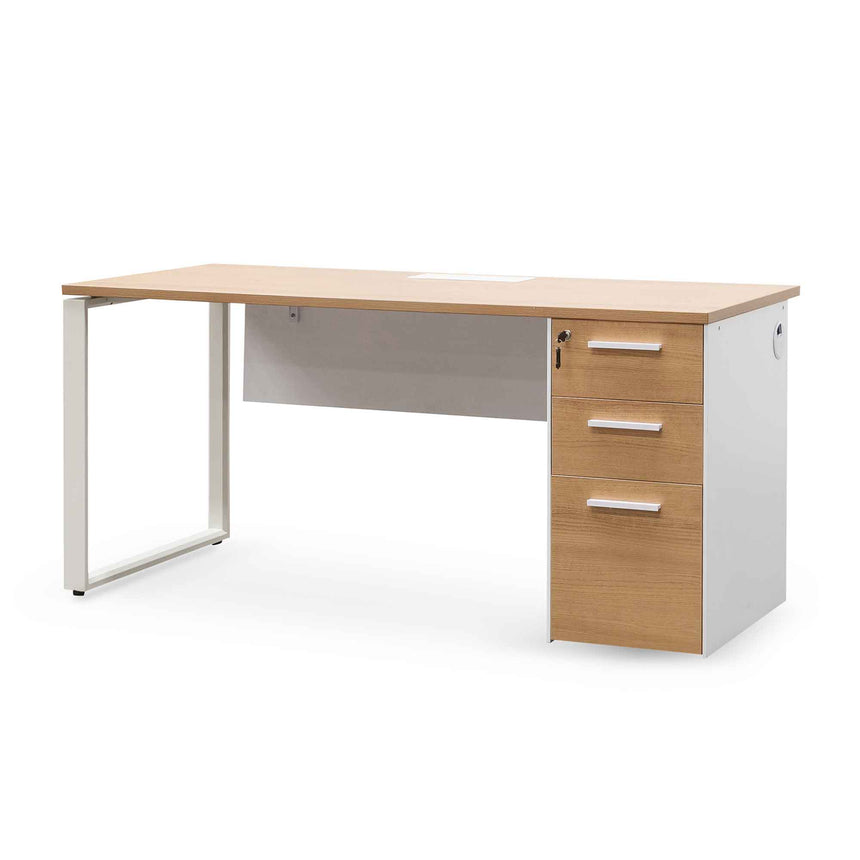 COT8663-NI 1.55m New Elm Home Office Desk - Full Black