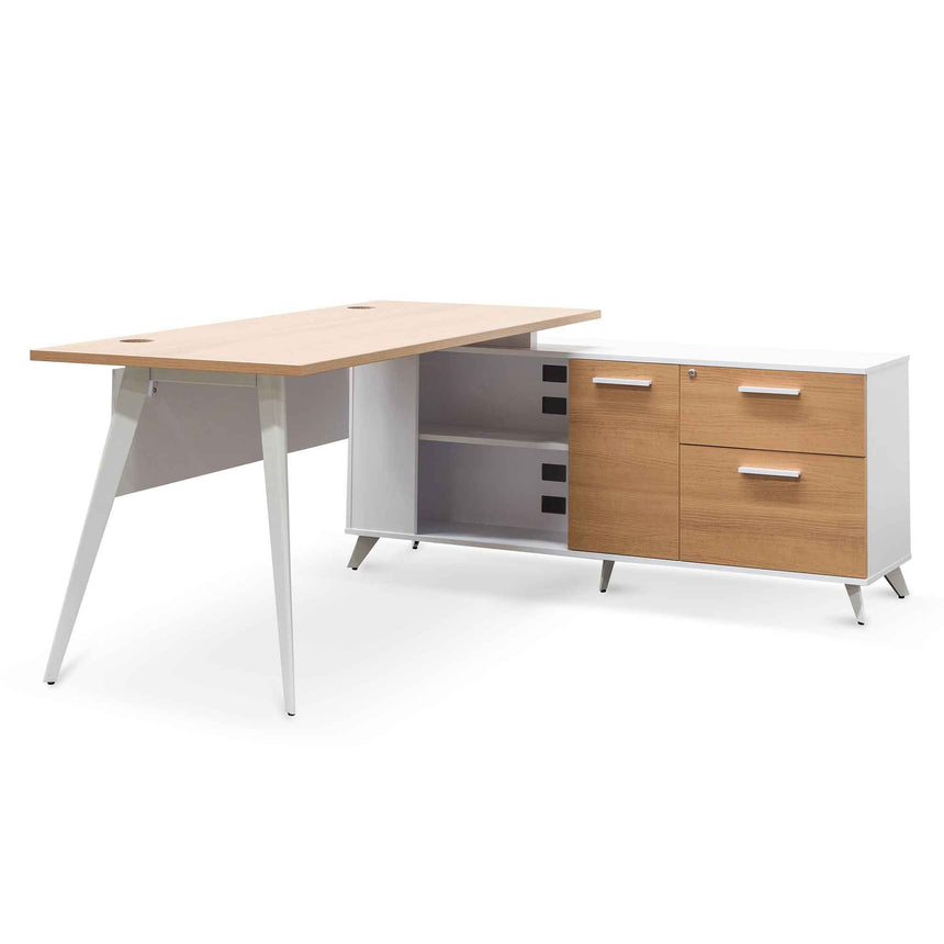 COT2095-SN 180cm Executive Office Desk With Right Return - Natural