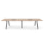 COT8124-SN 3.6m Natural Boardroom Meeting Table - Full Black Legs