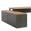 COT8127-SN 1.8m Left Return Office Desk - Black with Natural Top