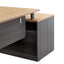 COT8127-SN 1.8m Left Return Office Desk - Black with Natural Top