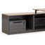 COT8127-SN 1.8m Left Return Office Desk - Black with Natural Top