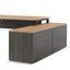 COT8128-SN 1.8m Right Return Office Desk - Black with Natural Top