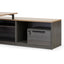 COT8128-SN 1.8m Right Return Office Desk - Black with Natural Top