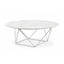 CCF1025 100cm Round Marble Coffee Table With White Base