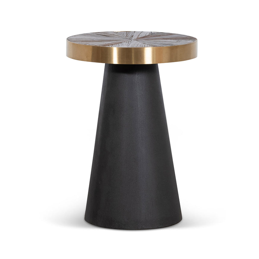 CST6918-SD Round Side Table - Full Black