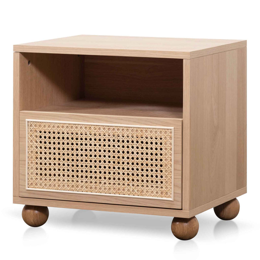 CST6409-KD Wooden Side Table with Rattan Front - Natural