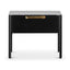 CST6529-CN Bedside Table - Black with Porcelain Marble Top