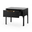 CST6529-CN Bedside Table - Black with Porcelain Marble Top