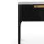 CST6529-CN Bedside Table - Black with Porcelain Marble Top