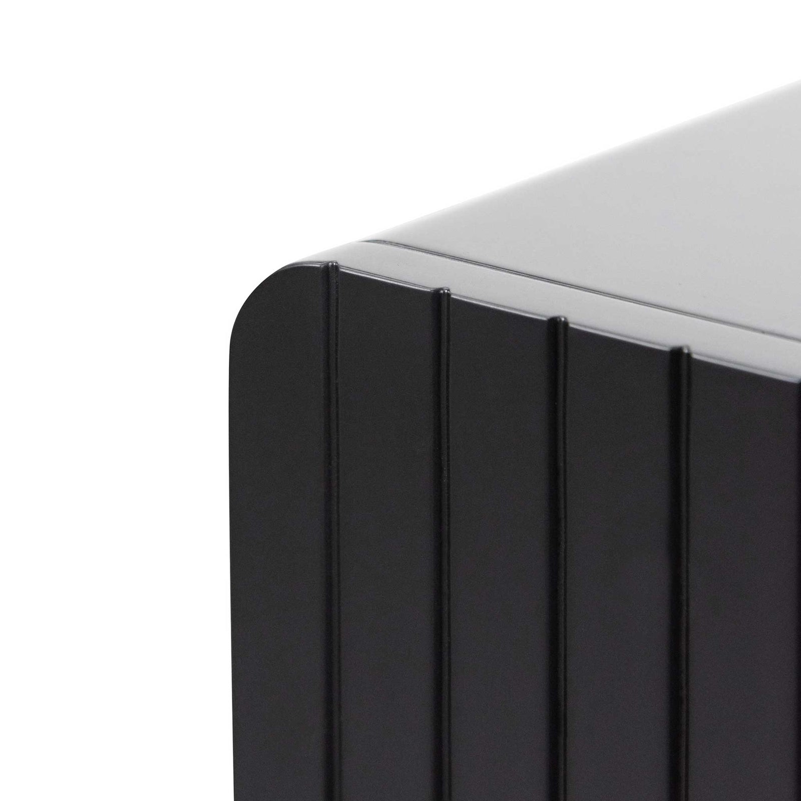 CST6735IG Matte Black Bedside Table Bras... Calibre Furniture