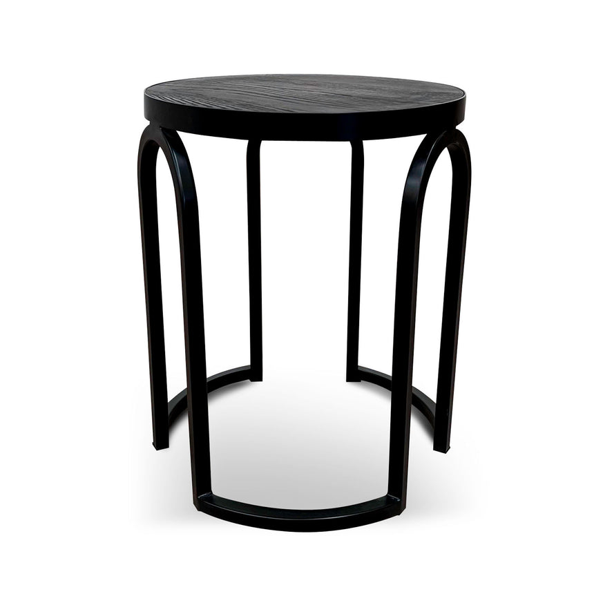 CST6782-NI Oak Side Table - Full Black