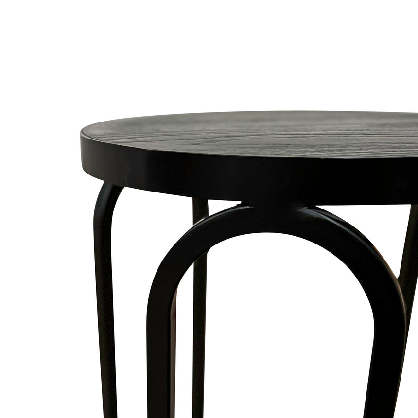 CST6782-NI Oak Side Table - Full Black