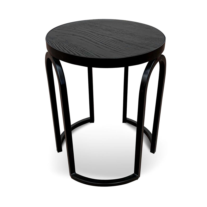 CST6782-NI Oak Side Table - Full Black