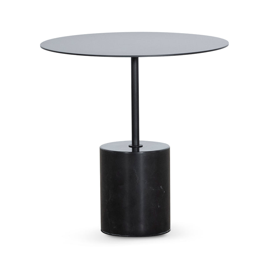 CCF2008-SD 100cm Marble Coffee Table with Black Legs