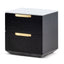 CST6863-CN Bedside Table - Black with Marble Top