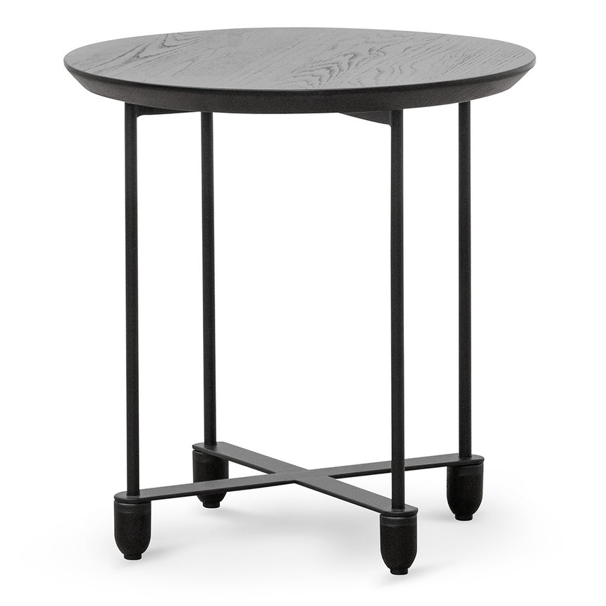 CST6918-SD Round Side Table - Full Black