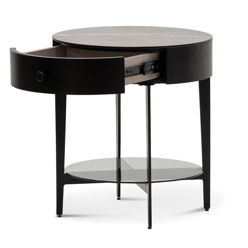 CST6894-IG Round Side Table - Black